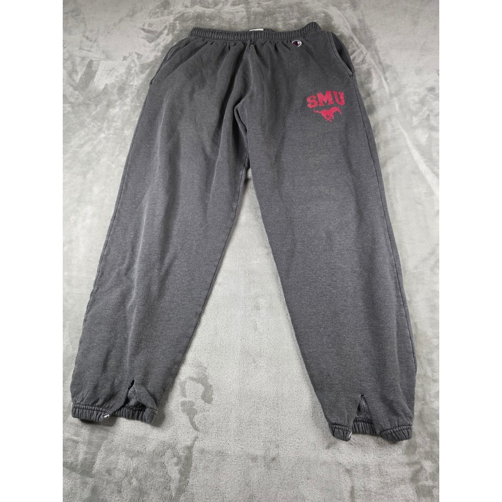 Champion Sweatpants Women Large Gray SMU Mustangs Eco Fleece Joggers
